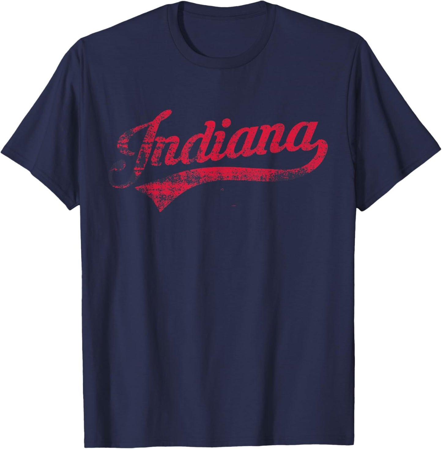 Vintage Indiana Hoosier State Distressed Pride apparel T-Shirt - T-Shirt | Navy