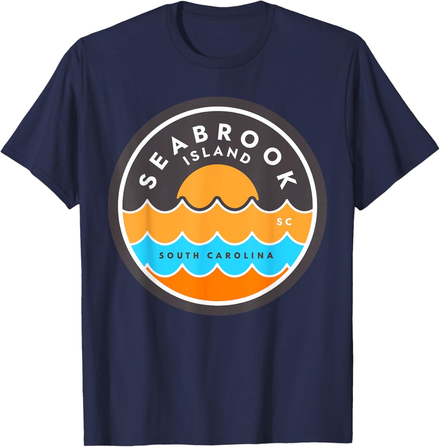 Seabrook Island Beach South Carolina SC Summer Vacation T-Shirt - T-Shirt | Navy
