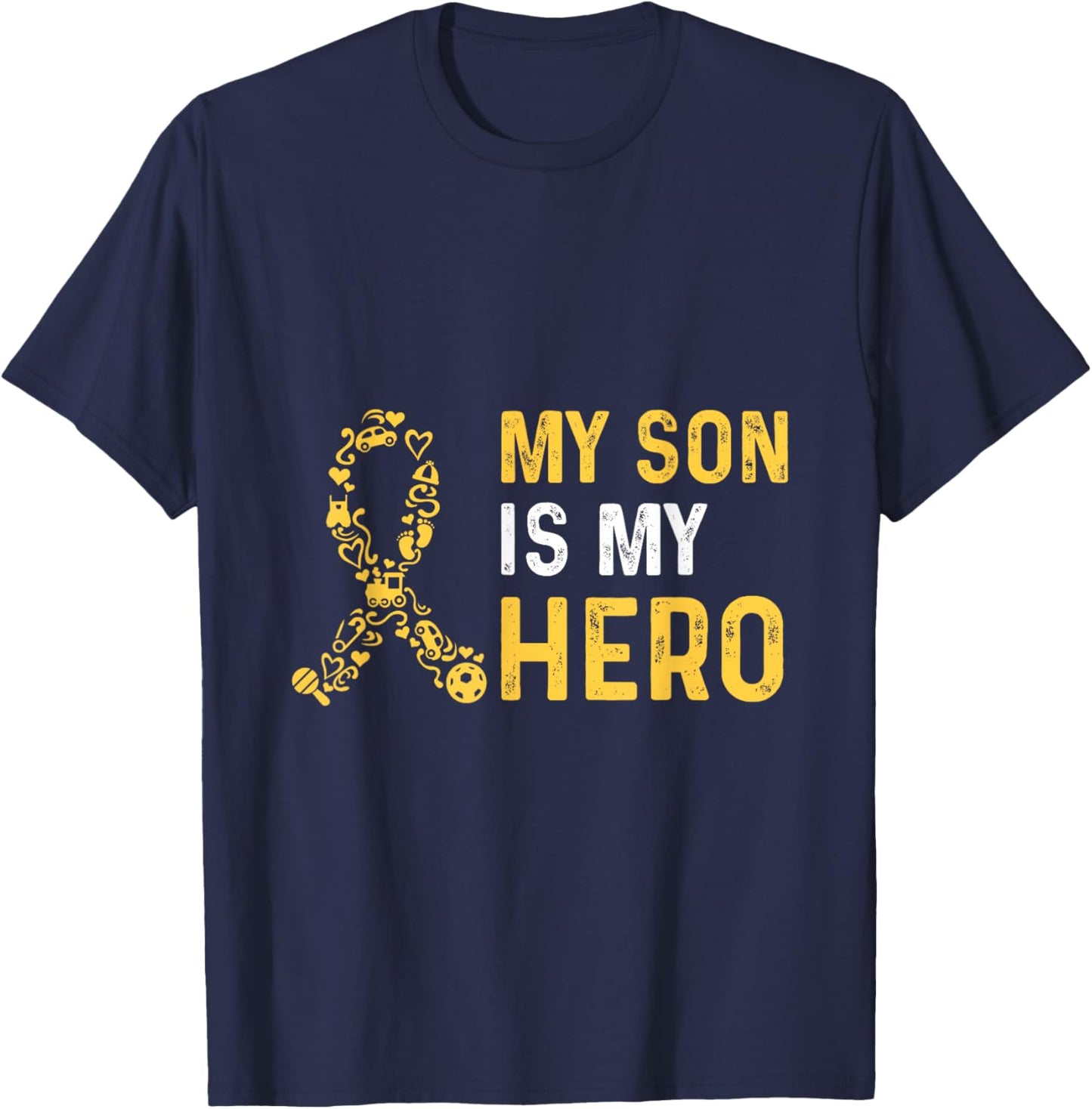 Childhood Cancer Awareness Quote for a Mom of a warrior T-Shirt - T-Shirt | Navy