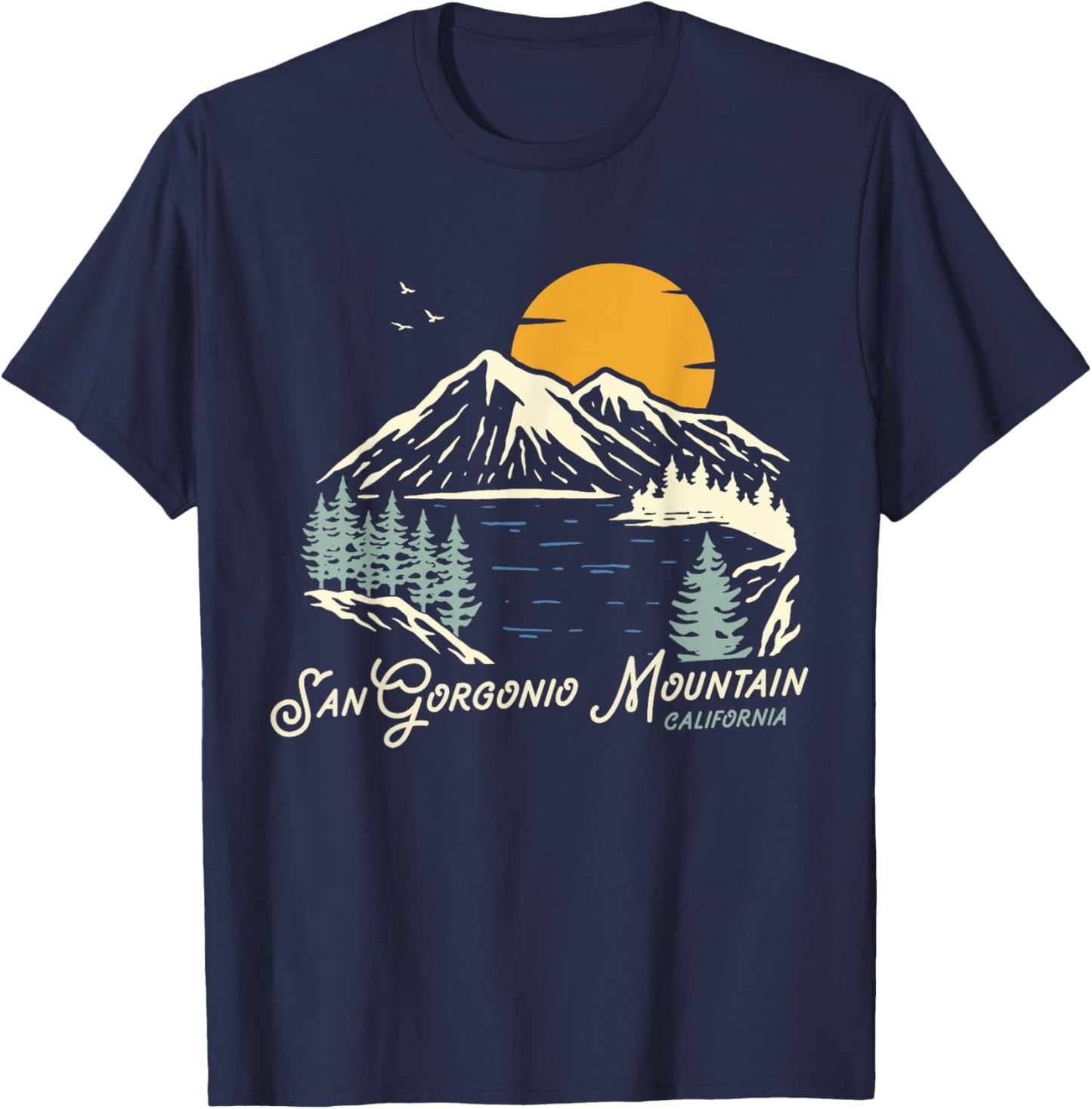 San Gorgonio Mountain Shirt, Hiking & Outdoor California T-Shirt - T-Shirt | Navy