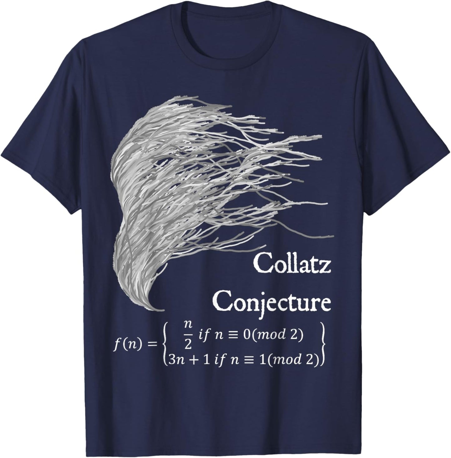 Nerdy Collatz Conjecture 3n+1 Math Teacher Geek Gift Women Girls Kids T-Shirt - T-Shirt | Navy