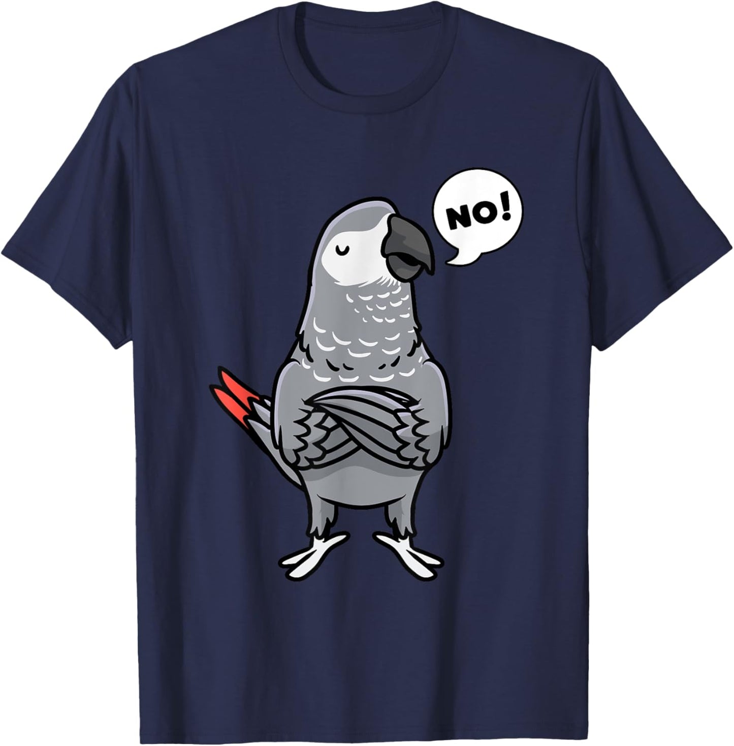 Congo African Grey Parrot T-Shirt - T-Shirt | Navy
