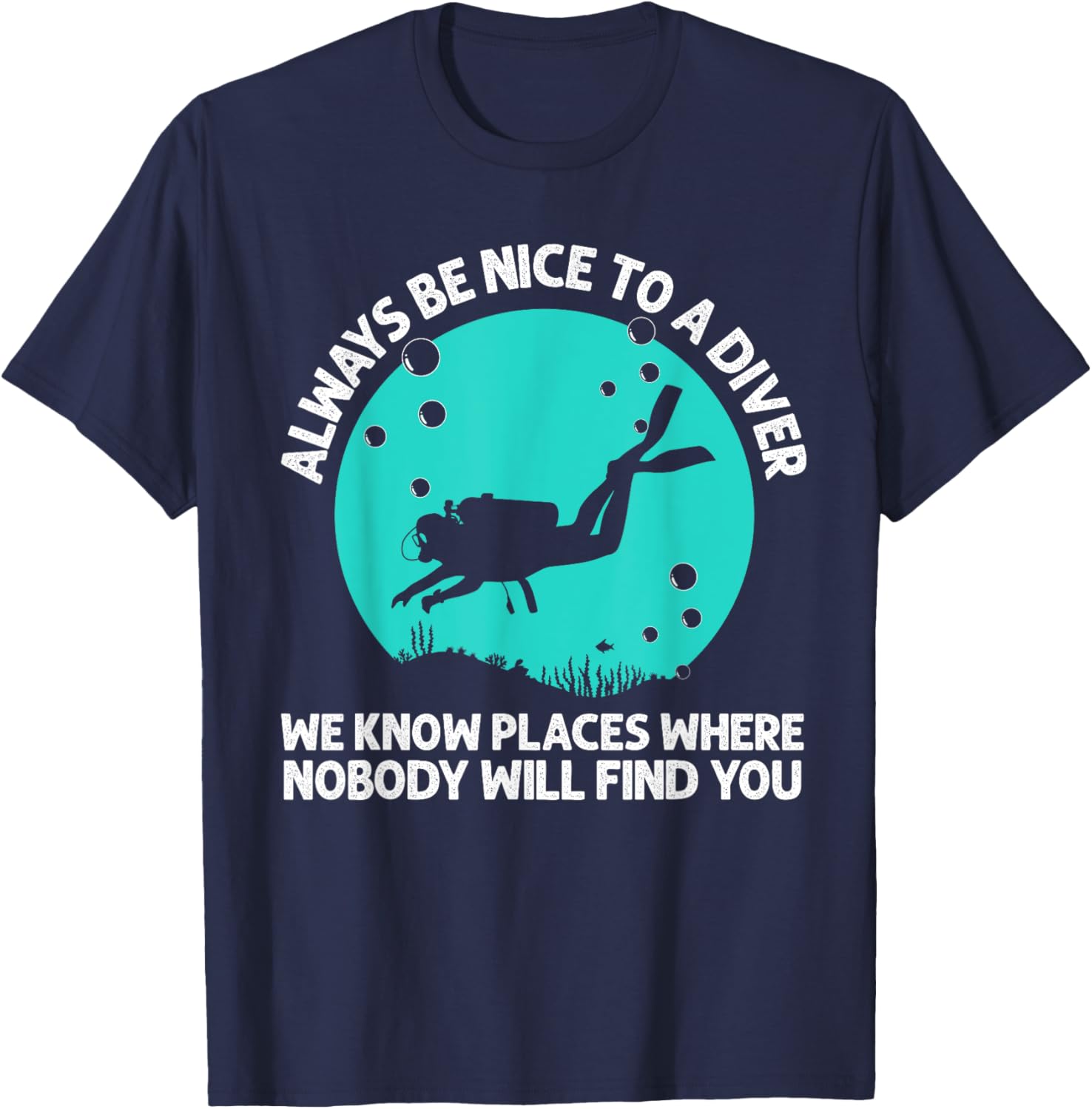 Cool Scuba Diving Women Scuba Diver Underwater Lover T-Shirt - T-Shirt | Navy