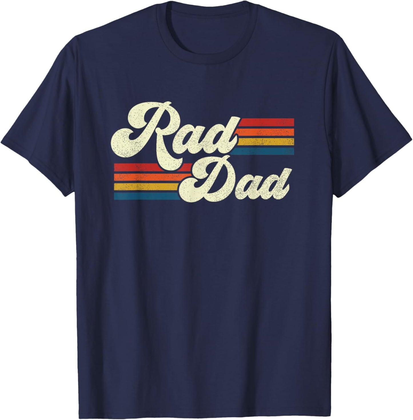 Rad Dad Retro Fathers Day Top T-Shirt - T-Shirt | Navy