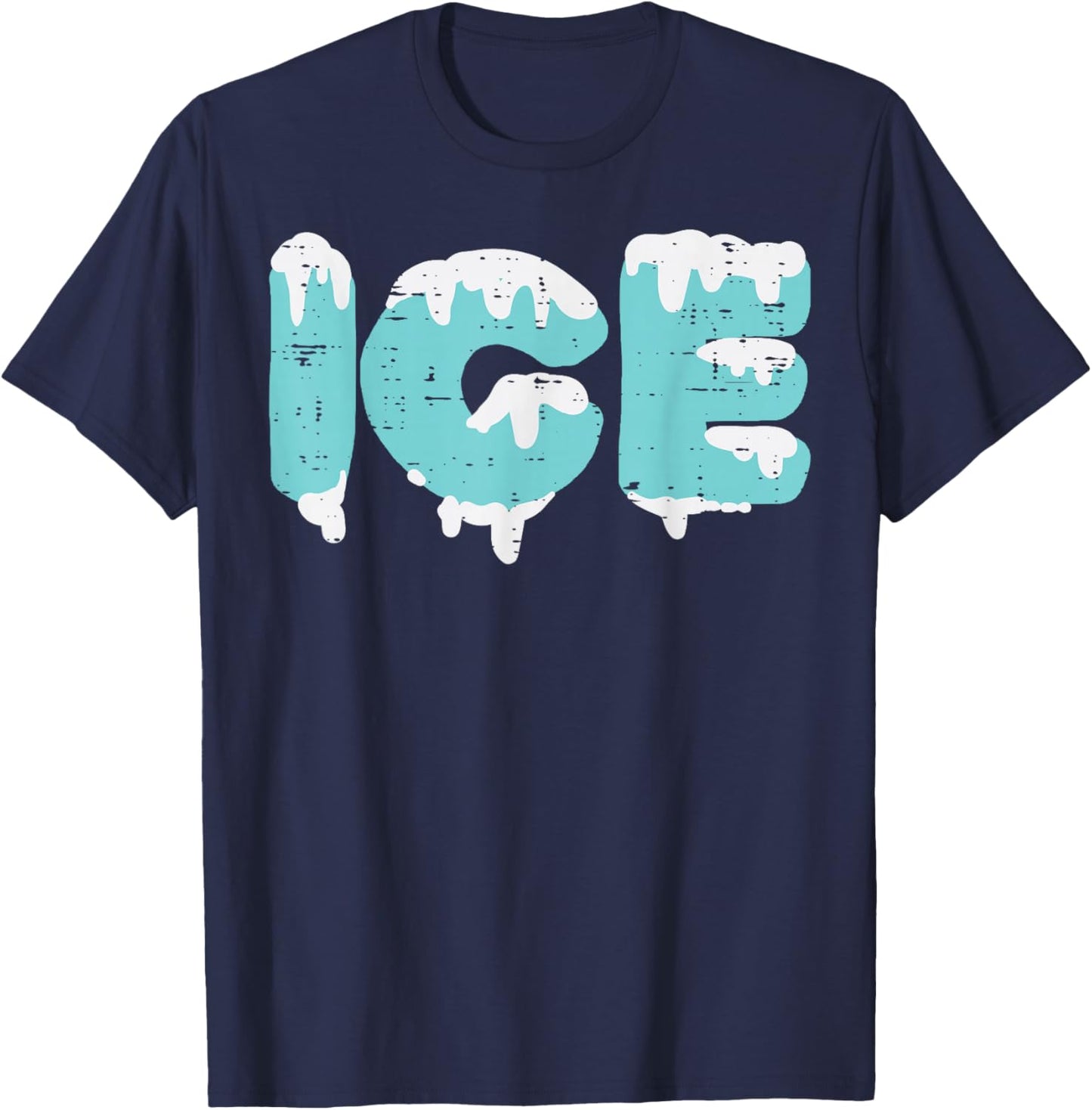 Ice DIY Last Minute Halloween Matching Couple Group Twins T-Shirt - T-Shirt | Navy
