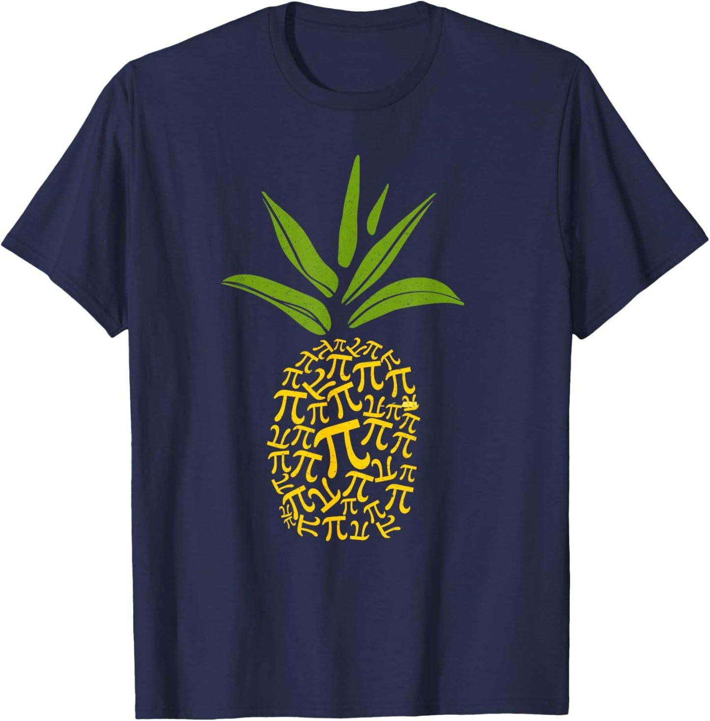 Happy Pie Day Cute Pi Pineapple 3.14 Funny STEM Math Teacher T-Shirt - T-Shirt | Navy