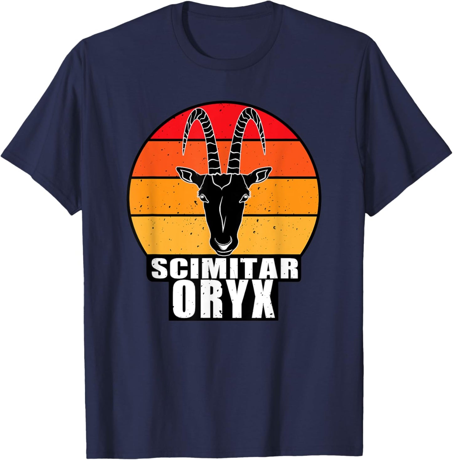 Scimitar Horned Oryx T-Shirt - T-Shirt | Navy