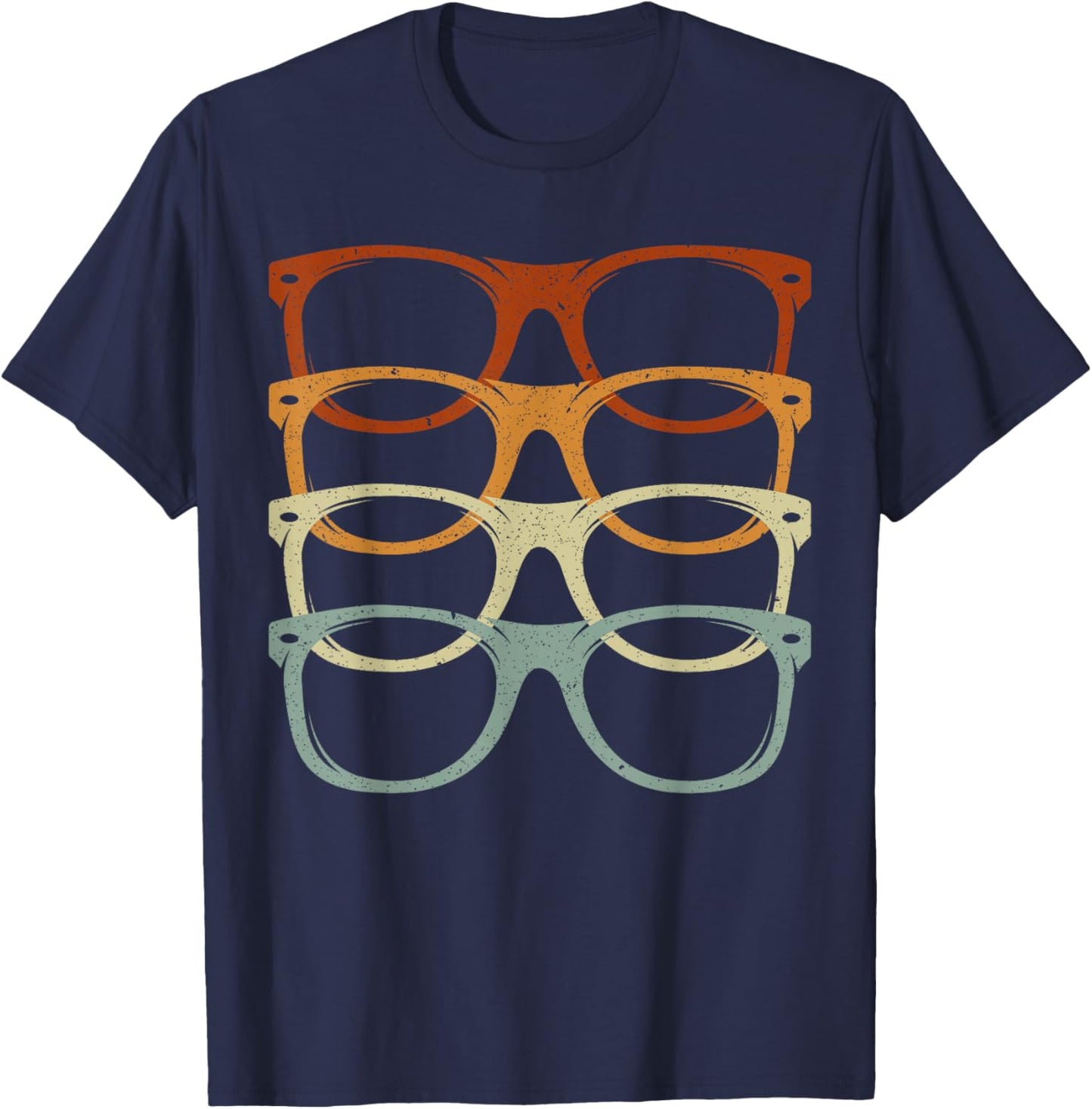 Retro Eyeglass Optician Eye Doctor Ophthalmology Optometrist T-Shirt - T-Shirt | Navy