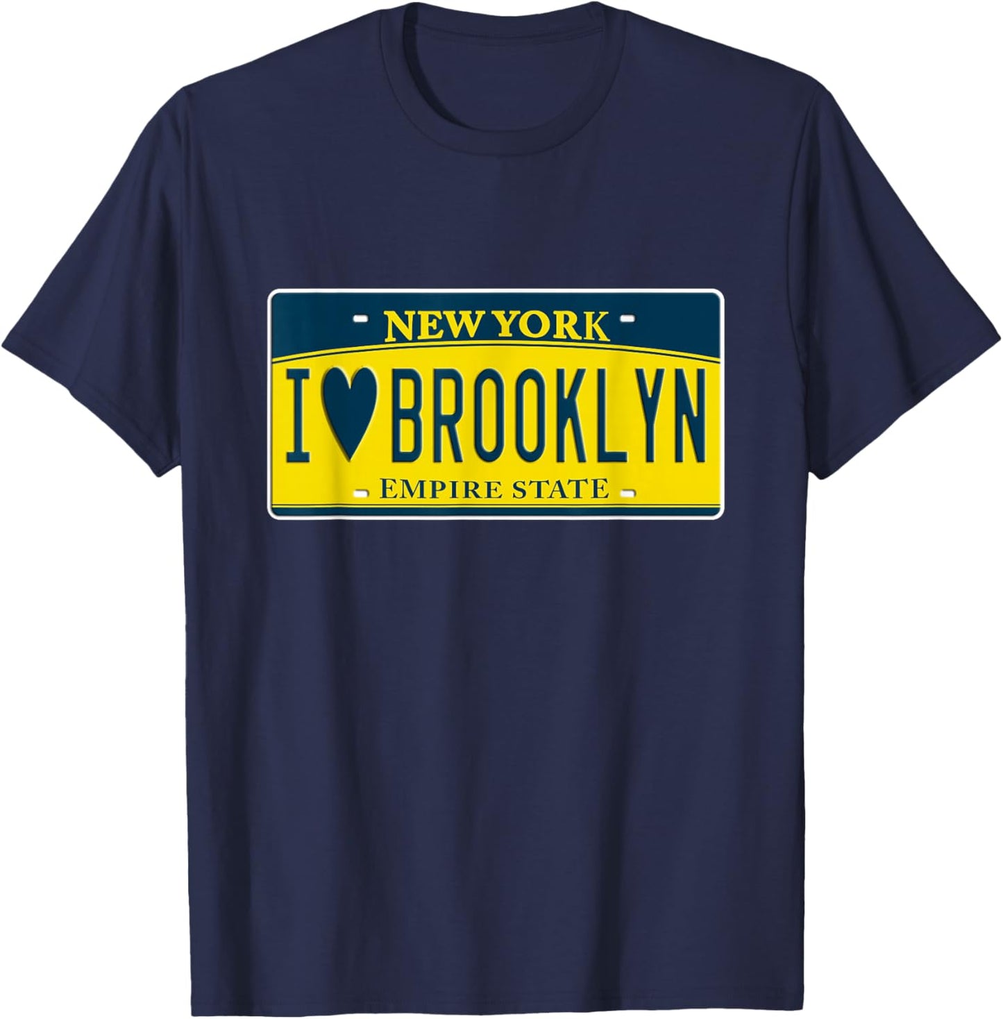 I Love Brooklyn Heart New York City NY USA Home Town T-Shirt - T-Shirt | Navy