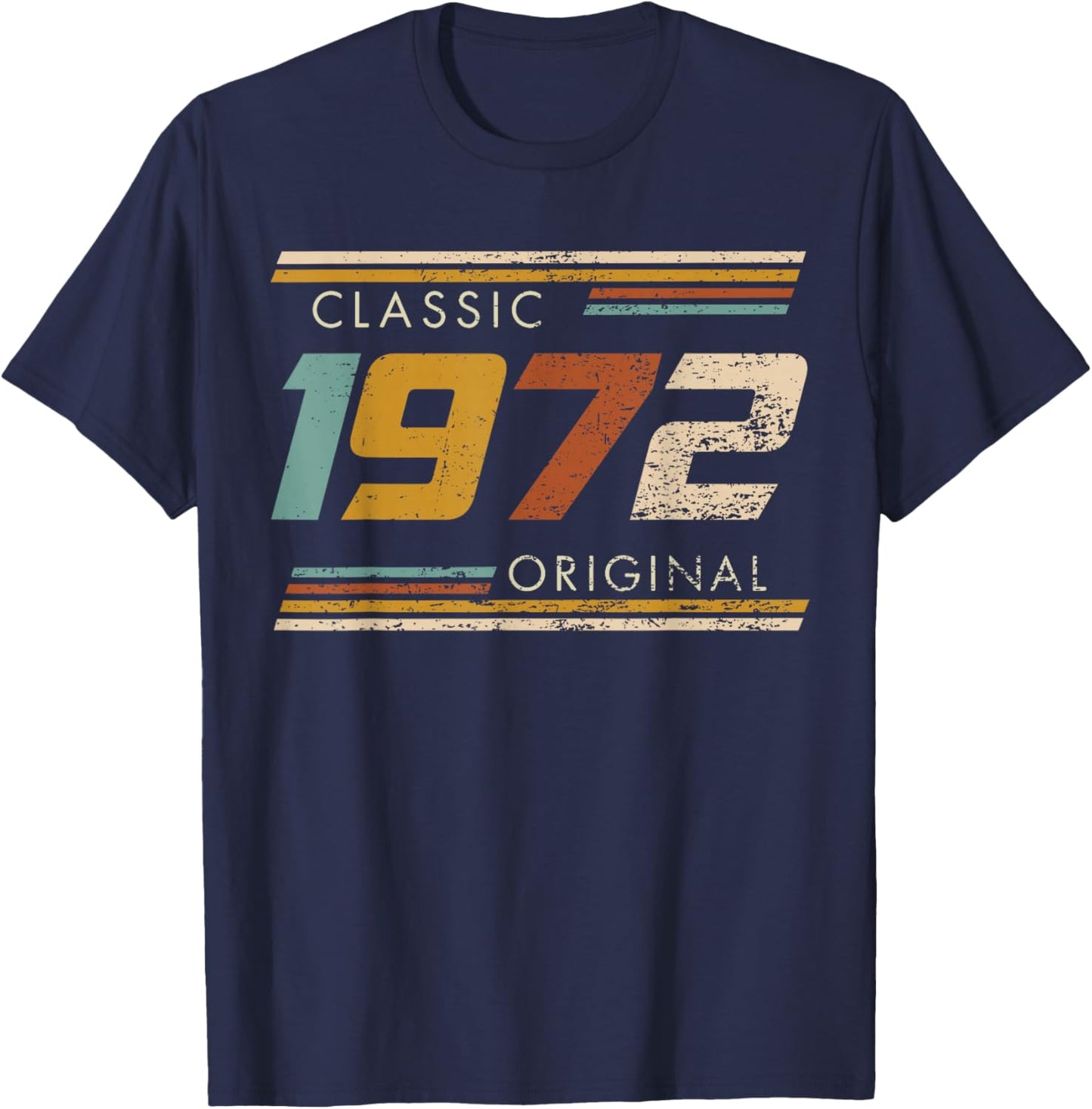 Classic 1972 Original Vintage Birthday Est 1972 Edition T-Shirt - T-Shirt | Navy
