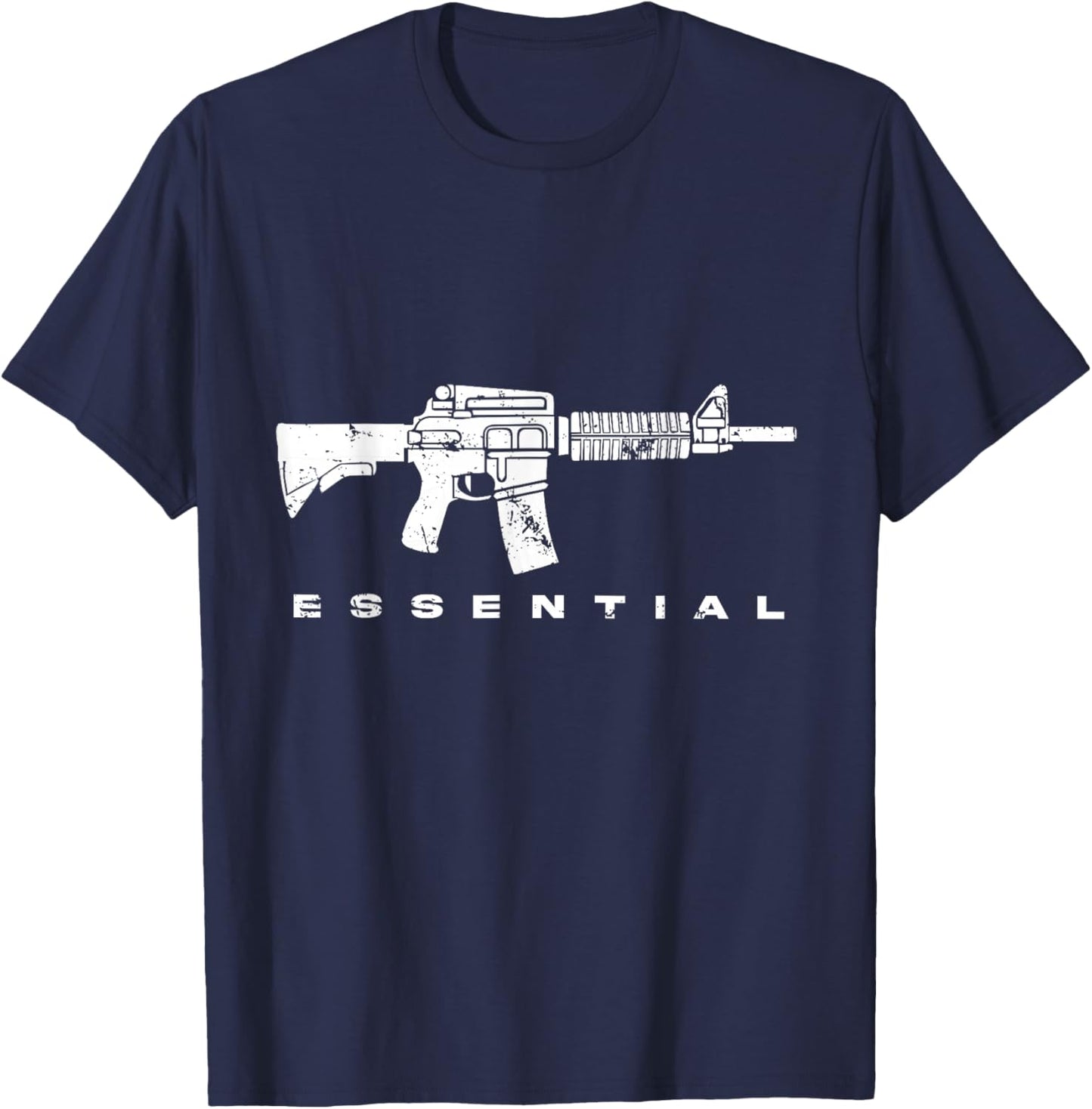 AR-15 Semi-Automatic Essential Firearm T-Shirt - T-Shirt | Navy