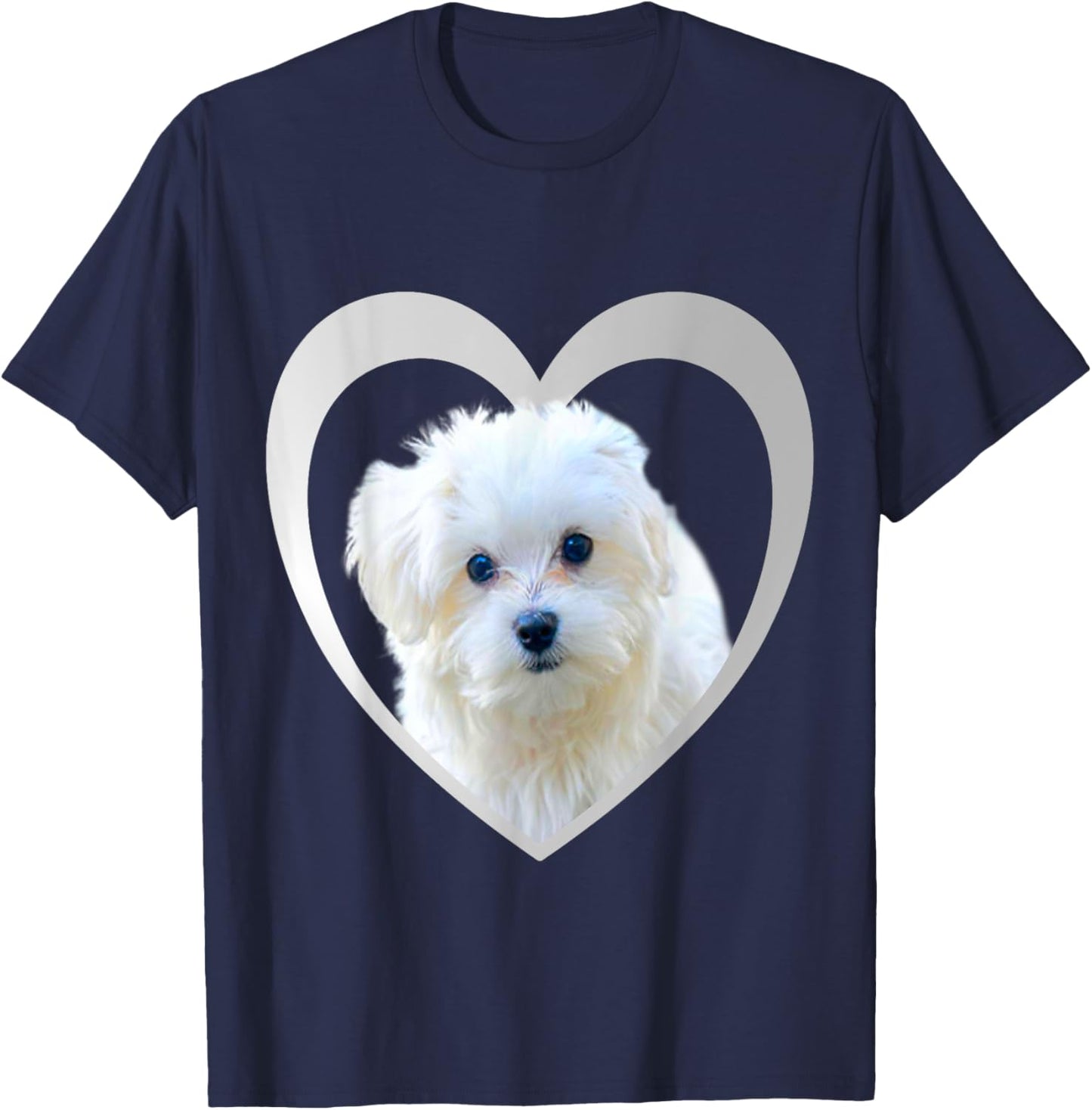 Maltese - Maltese Dog - Maltese Men Women Girls Kids T-Shirt - T-Shirt | Navy