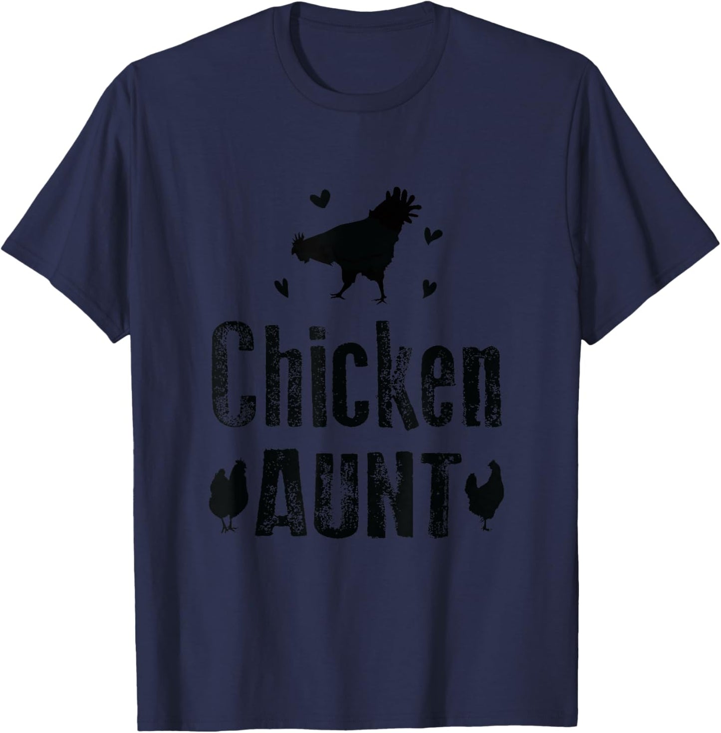 Chicken Aunt Auntie Farm T-Shirt - T-Shirt | Navy