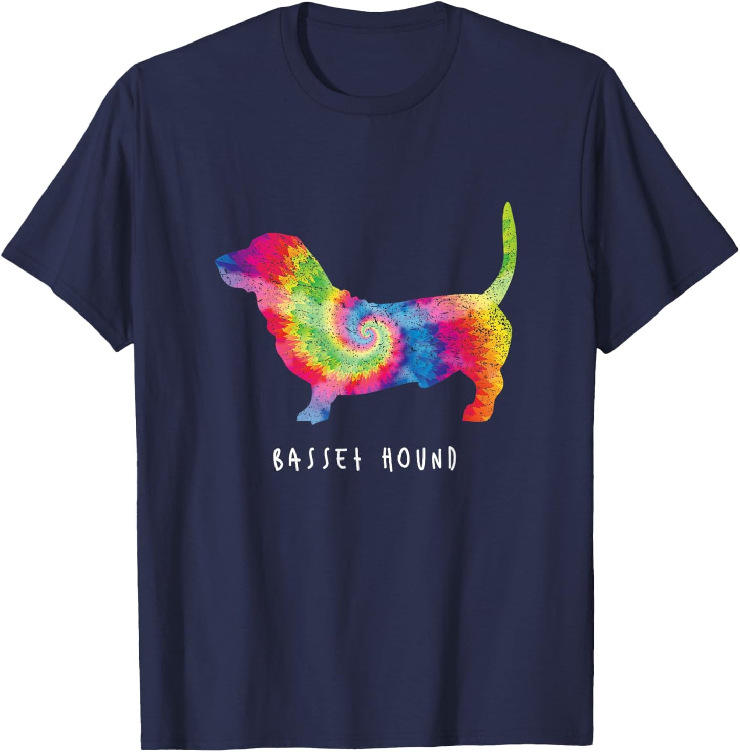 Basset Hound Lover Cute Puppy Pet Dog Owner Hippy Tie Dye Women T-Shirt - T-Shirt | Navy