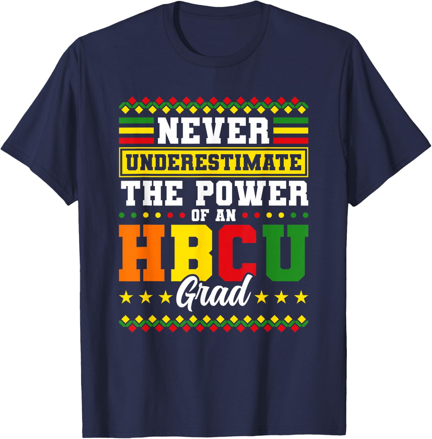 HBCU Grad Historically Black College Graduation T-Shirt - T-Shirt | Navy