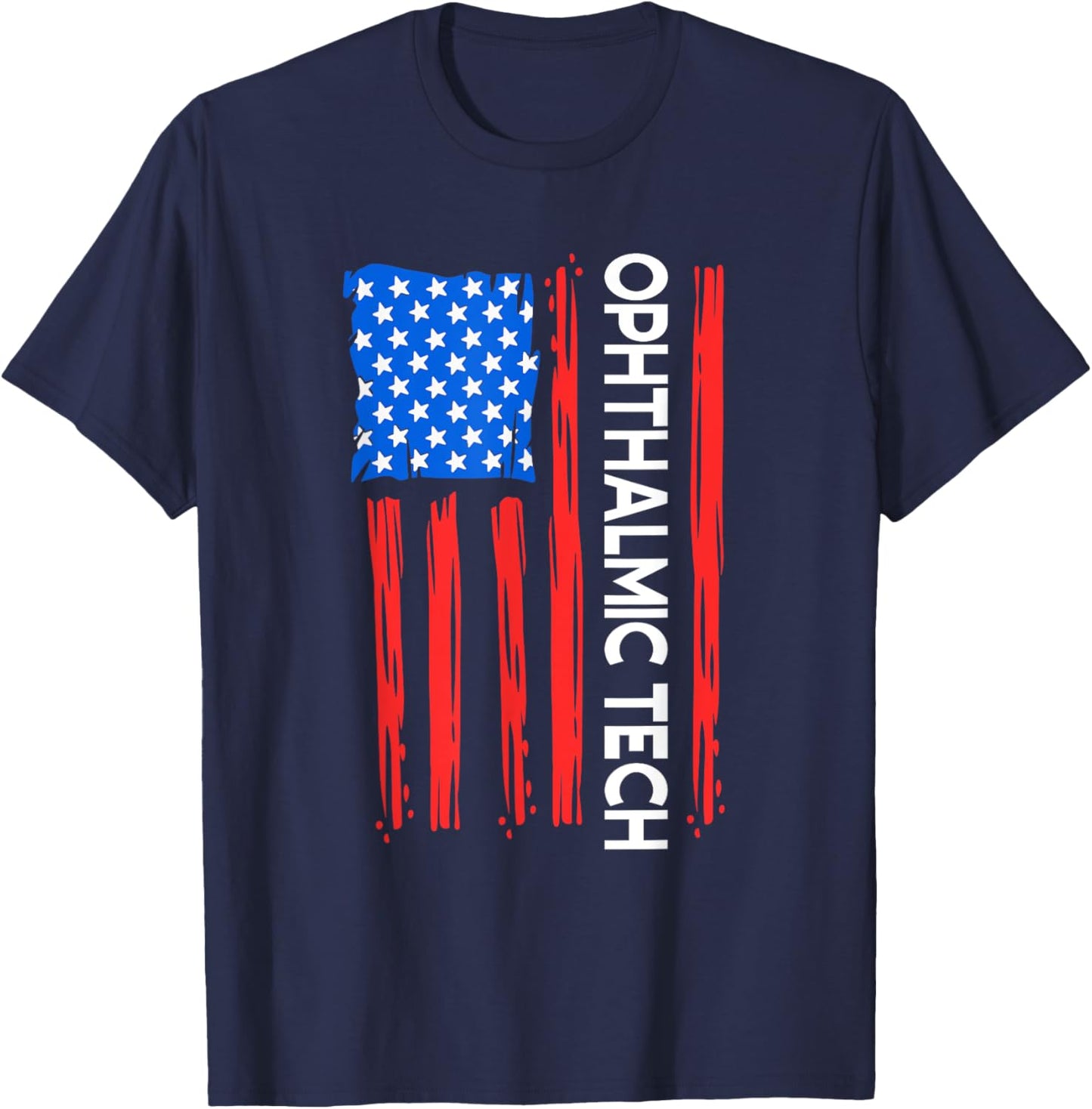 Patriotic Ophthalmic Technician Women Men T-Shirt - T-Shirt | Navy