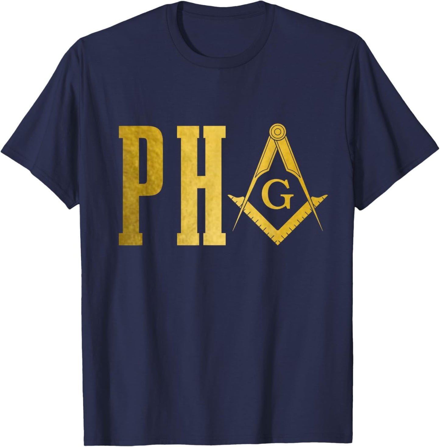 PHA Prince Hall Mason Freemason Masonic Square & Compass T-Shirt - T-Shirt | Navy