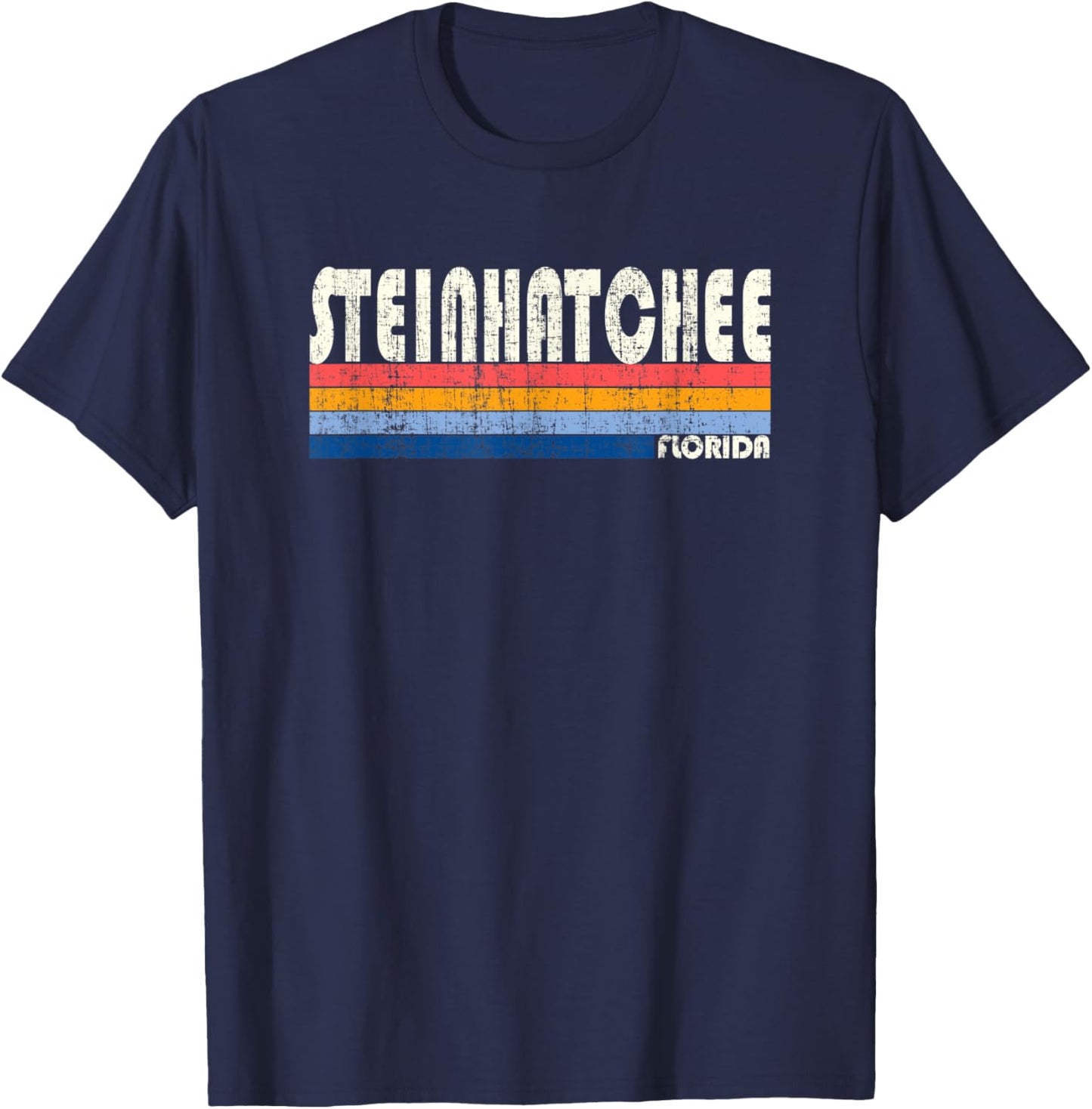 Retro Vintage 70s 80s Style Steinhatchee, FL T-Shirt - T-Shirt | Navy