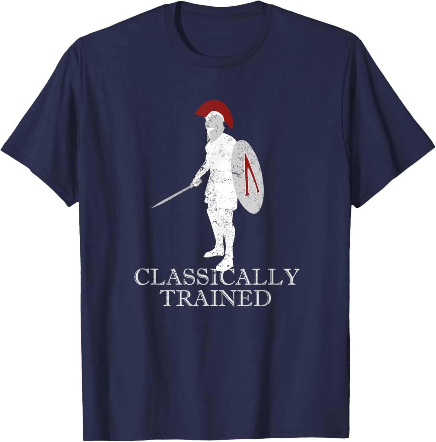 Funny Spartan Warrior Ancient Greek Hoplite History Sparta T-Shirt - T-Shirt | Navy
