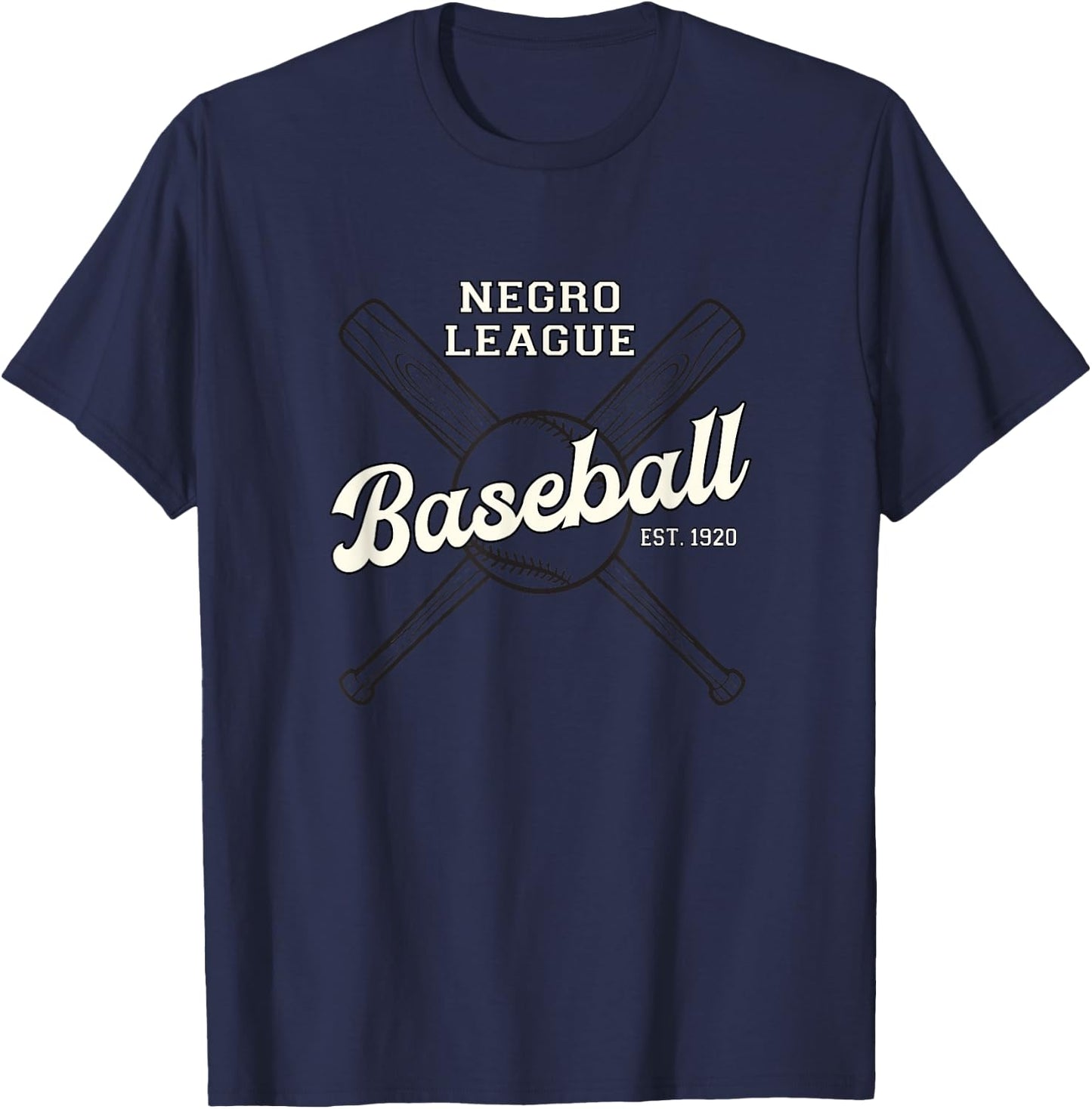 Vintage Negro League Baseball Black History Month T-Shirt - T-Shirt | Navy