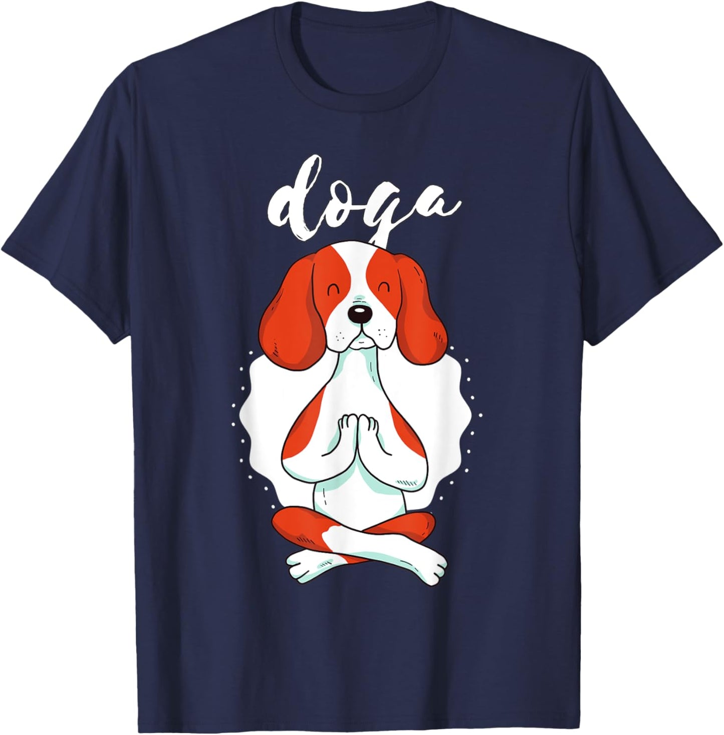 Meditation Yoga Dog Shirt Doga Sport Dog Yoga Doga Men Women T-Shirt - T-Shirt | Navy