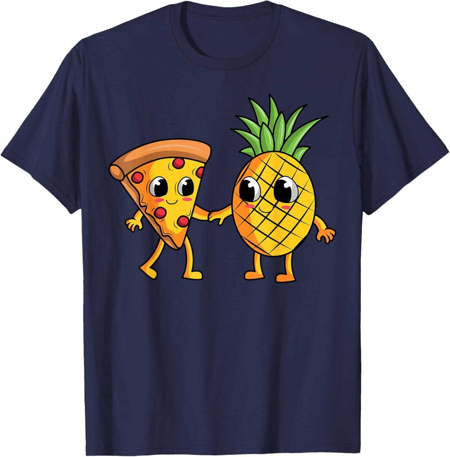 Pineapple Hawaiian Pizza Fan Pizzaiolo Hawaii Pizzeria T-Shirt - T-Shirt | Navy