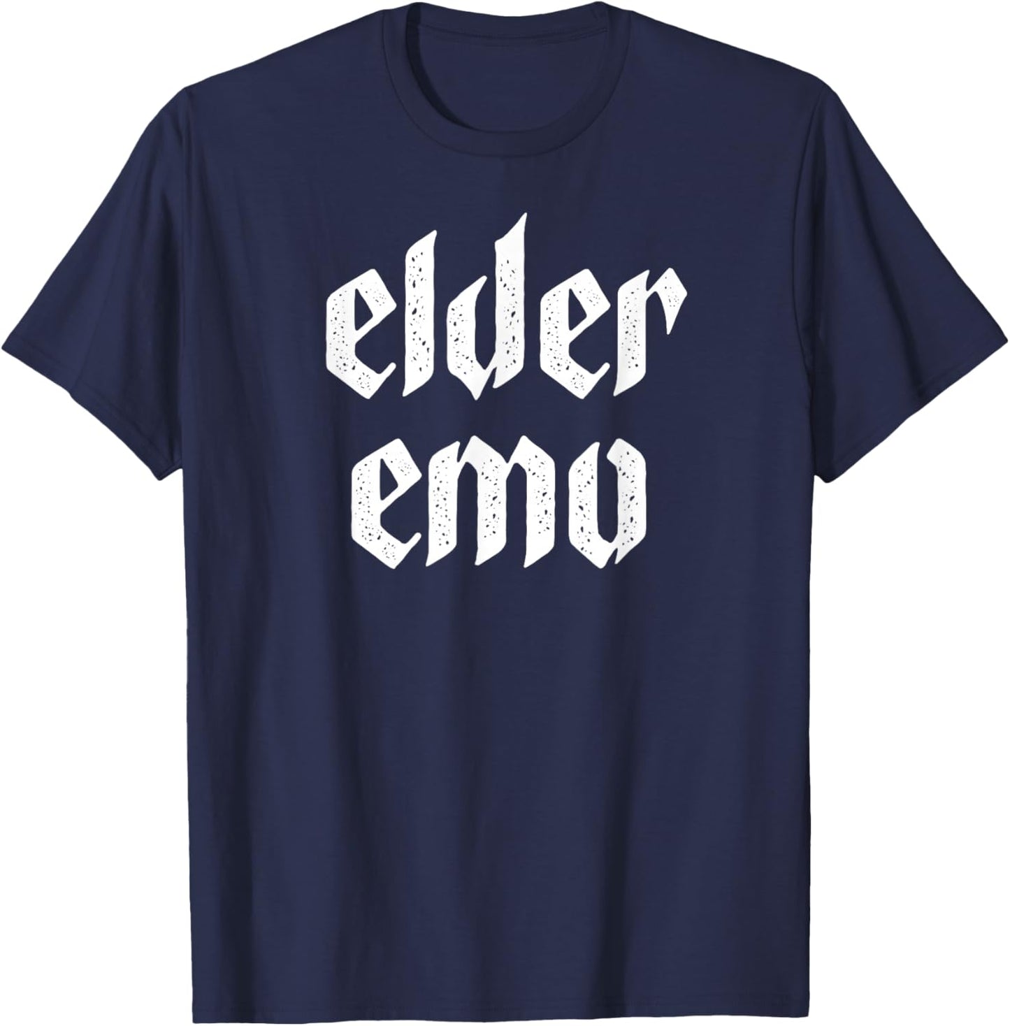 Elder Emo. For Old Fans Of Emo Music. Alternative Scene T-Shirt - T-Shirt | Navy