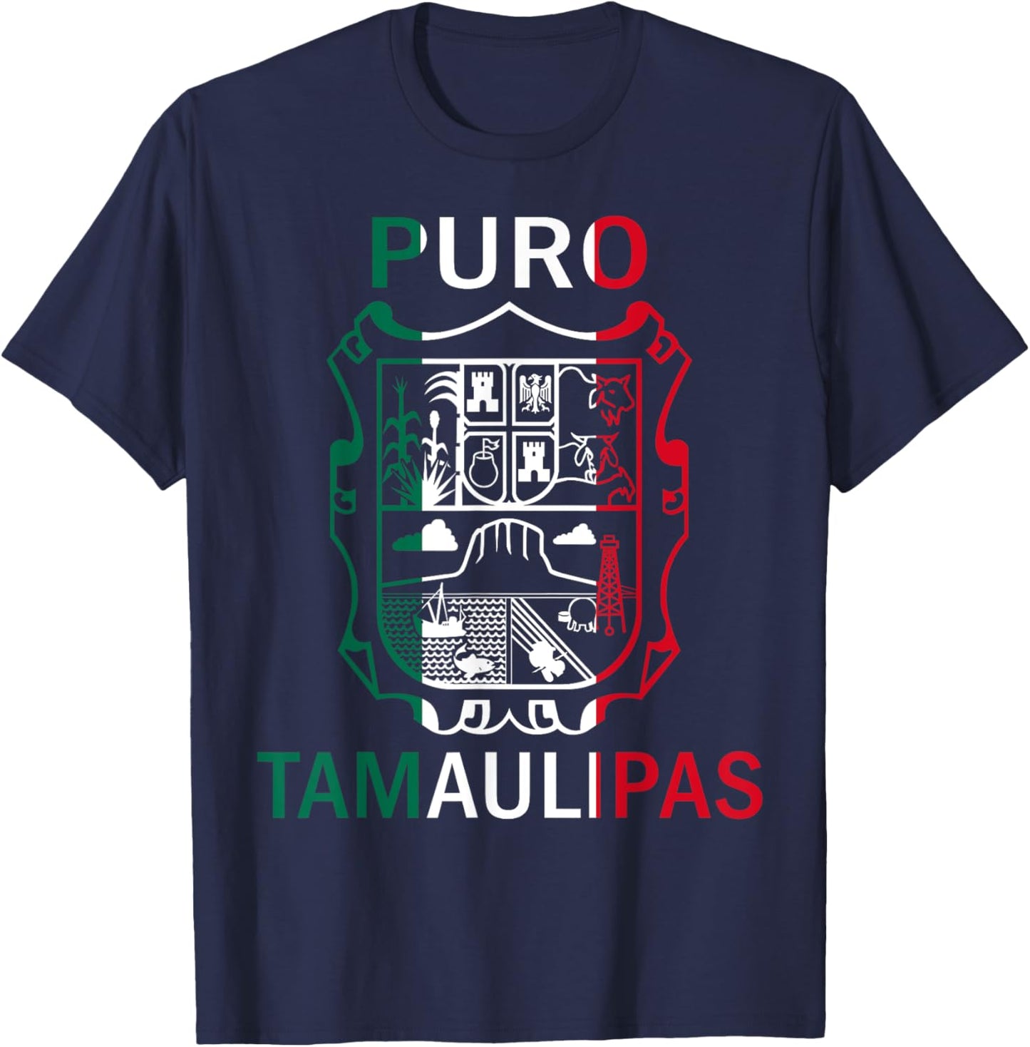 Tamaulipas Tamaulipas Estado De Mexico Escudo Eagle Aguila T-Shirt - T-Shirt | Navy