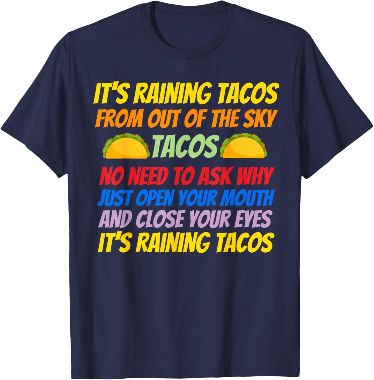 Fun kids it's raining tacos T-Shirt - T-Shirt | Navy