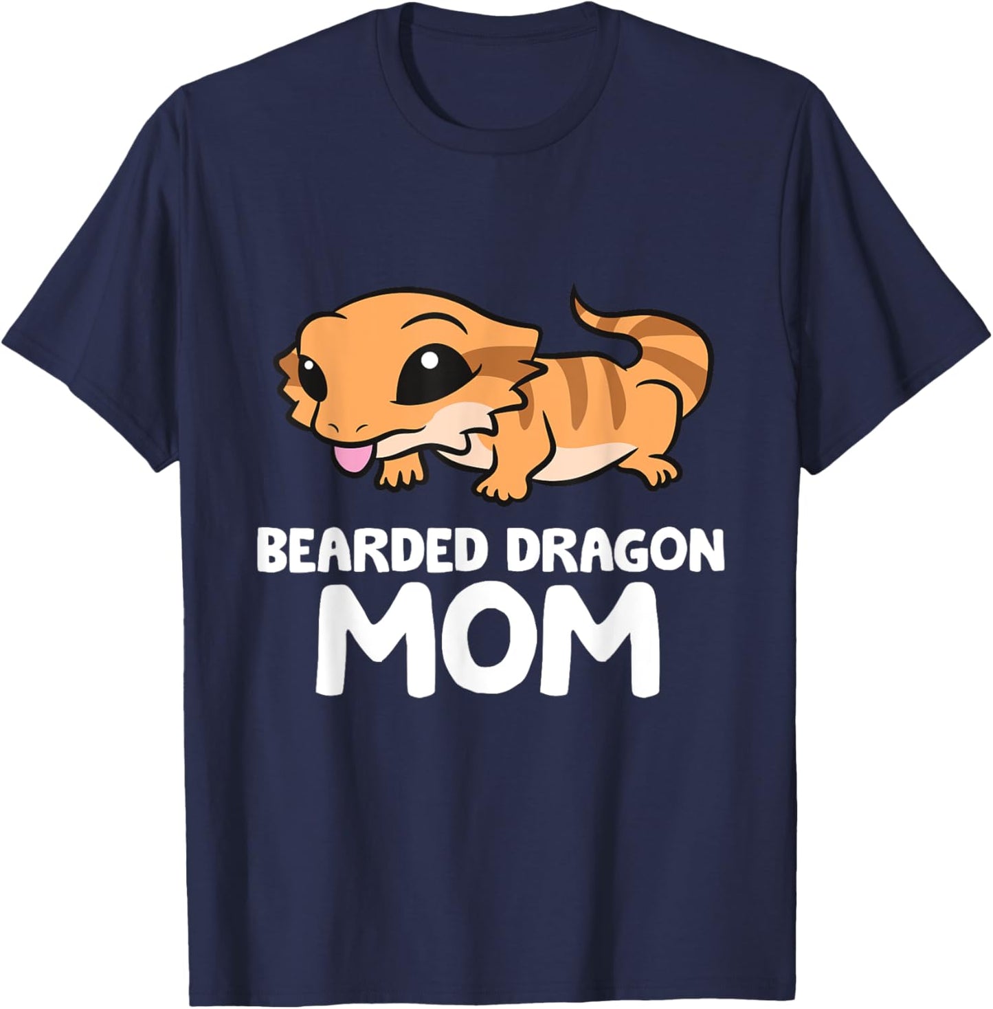 Bearded Dragon Mom Lizard Reptile Mother Bearded Dragon T-Shirt - T-Shirt | Navy