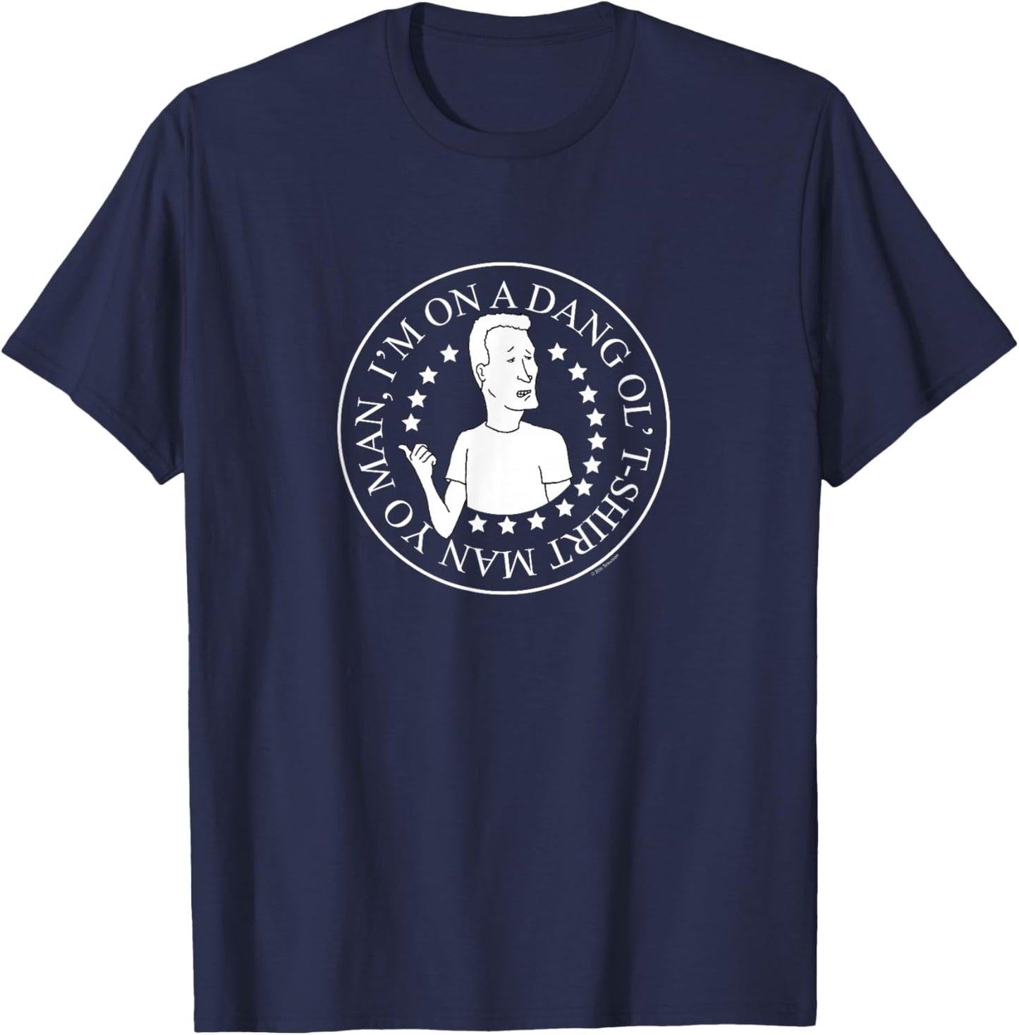 King of The Hill Boomhauer Dang Ol' Cartoon T-Shirt - T-Shirt | Navy