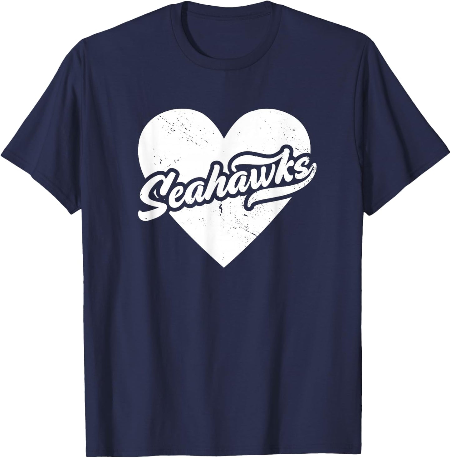 Vintage Seahawks High School Spirit Go Seahawks Love T-Shirt - T-Shirt | Navy