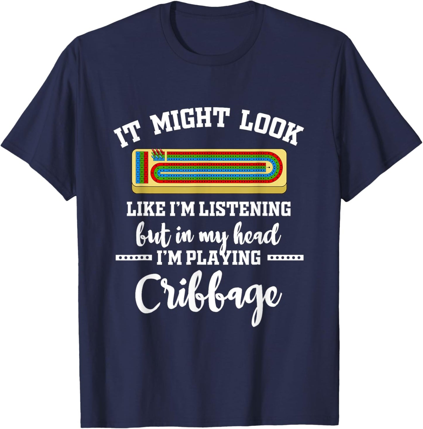 Cribbage Board Player Card Game Rules Crib Play Beginner T-Shirt - T-Shirt | Navy