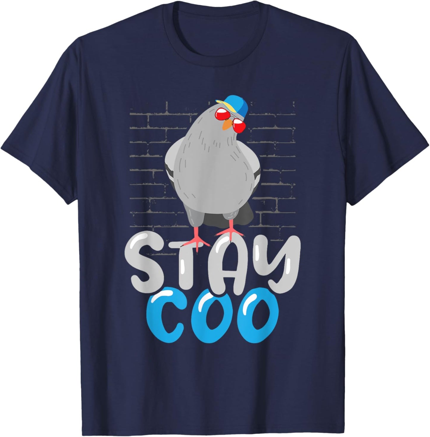 Stay Coo - Birdwatcher Pigeon Whisperer Bird Lover Racing T-Shirt - T-Shirt | Navy