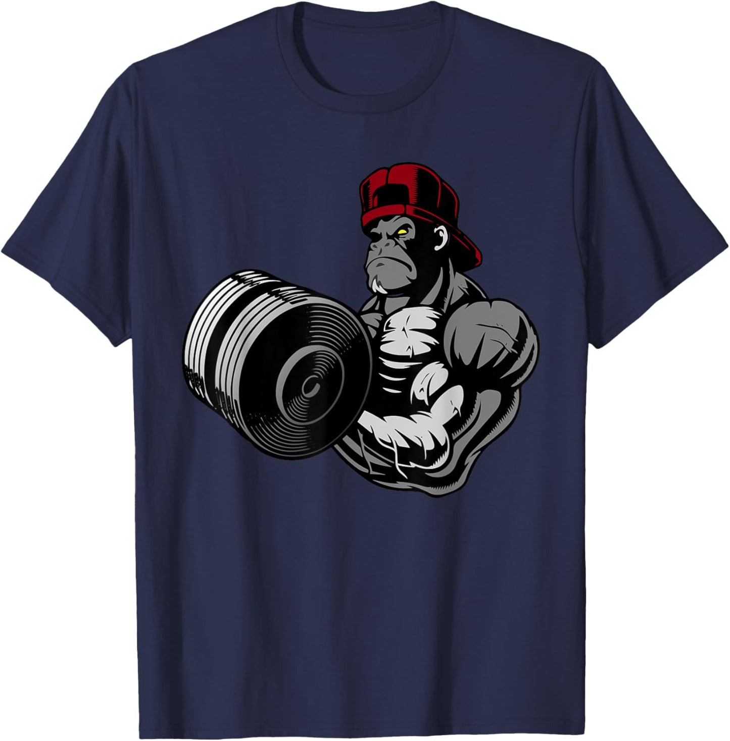 Bodybuilding Gorilla Workout Gym Strength Training T-Shirt - T-Shirt | Navy
