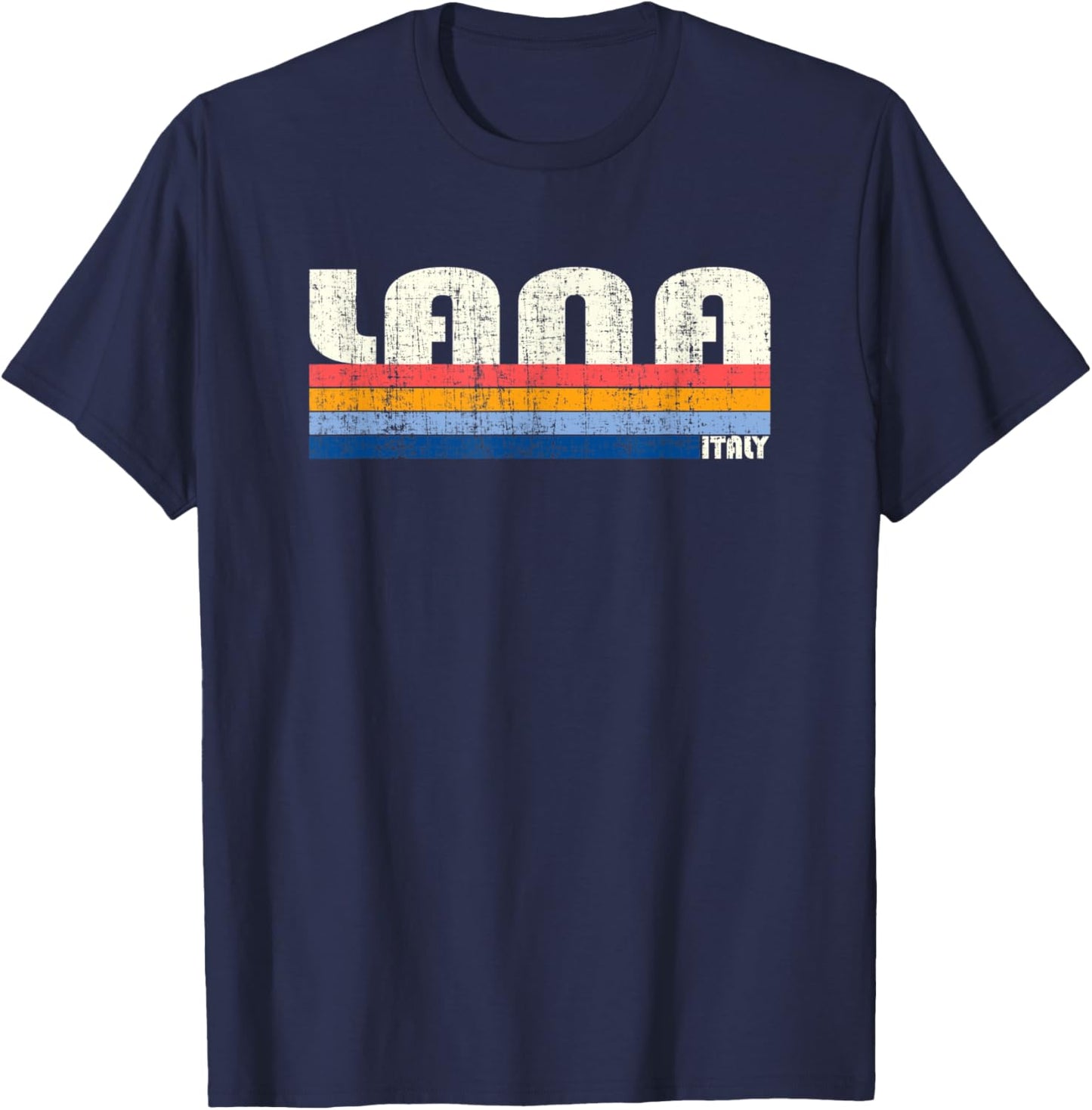 Retro Vintage 70s 80s Style Lana, Italy T-Shirt - T-Shirt | Navy