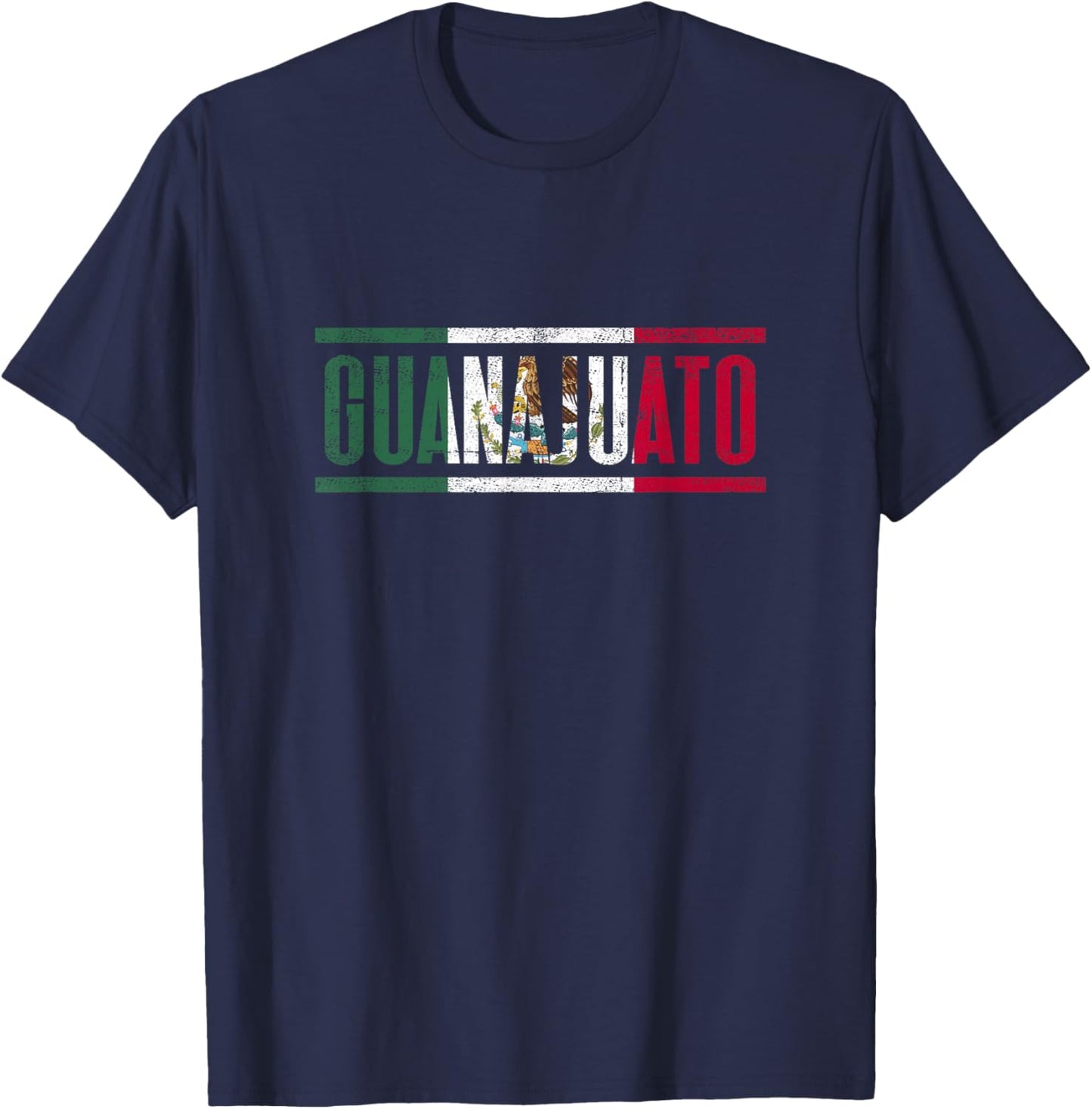 Guanajuato con la Bandera de México T-Shirt - T-Shirt | Navy