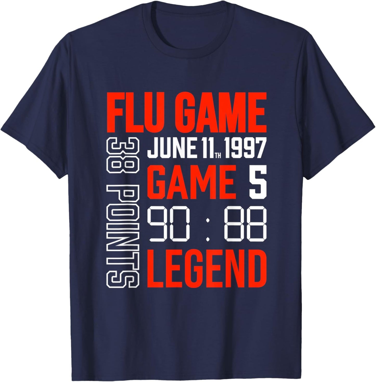 Flu Game Basketball Hiphop Street Fashion T-Shirt - T-Shirt | Navy