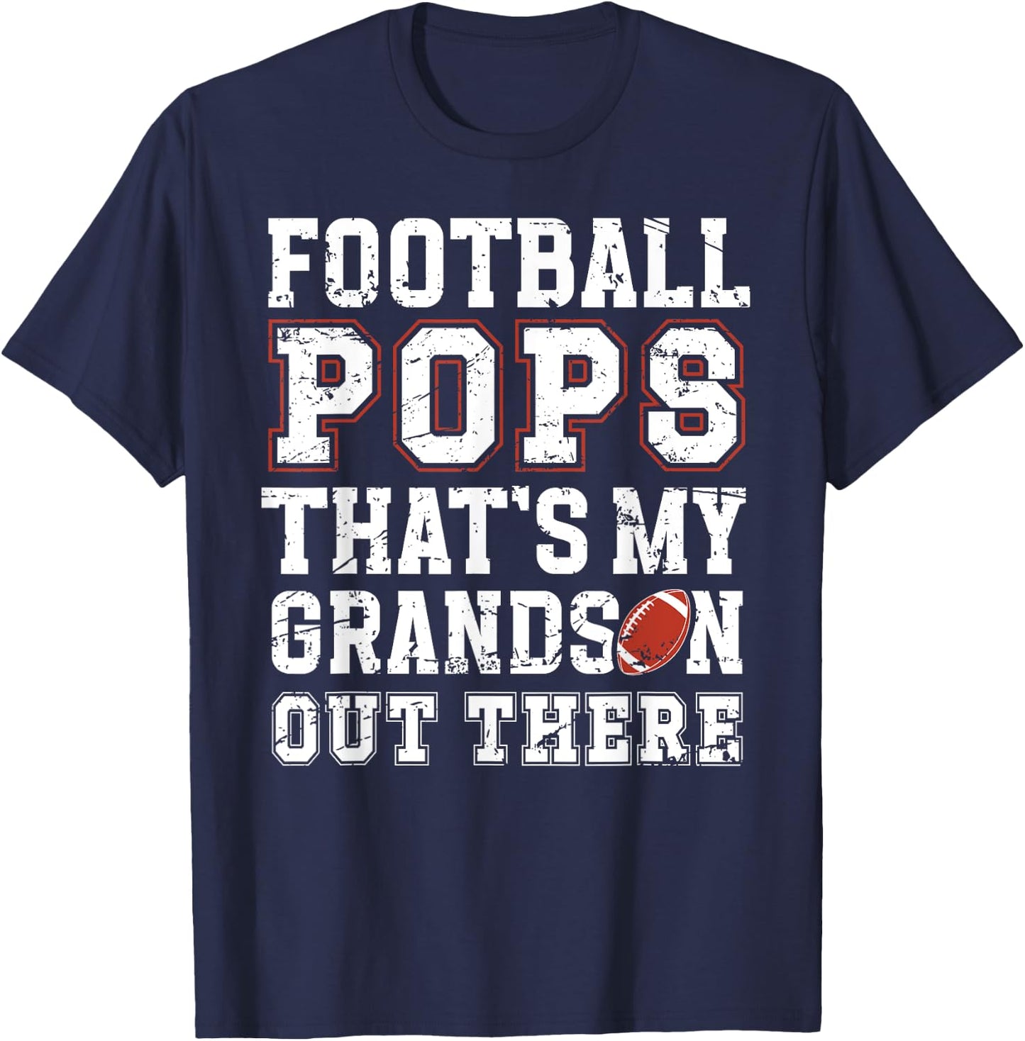 Proud Football Pops Of A Football Player Pops T-Shirt - T-Shirt | Navy