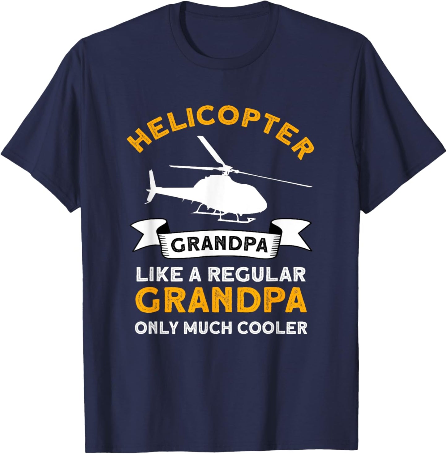 Helicopter Grandpa - Airplane Helicopter Pilot Aviation T-Shirt - T-Shirt | Navy