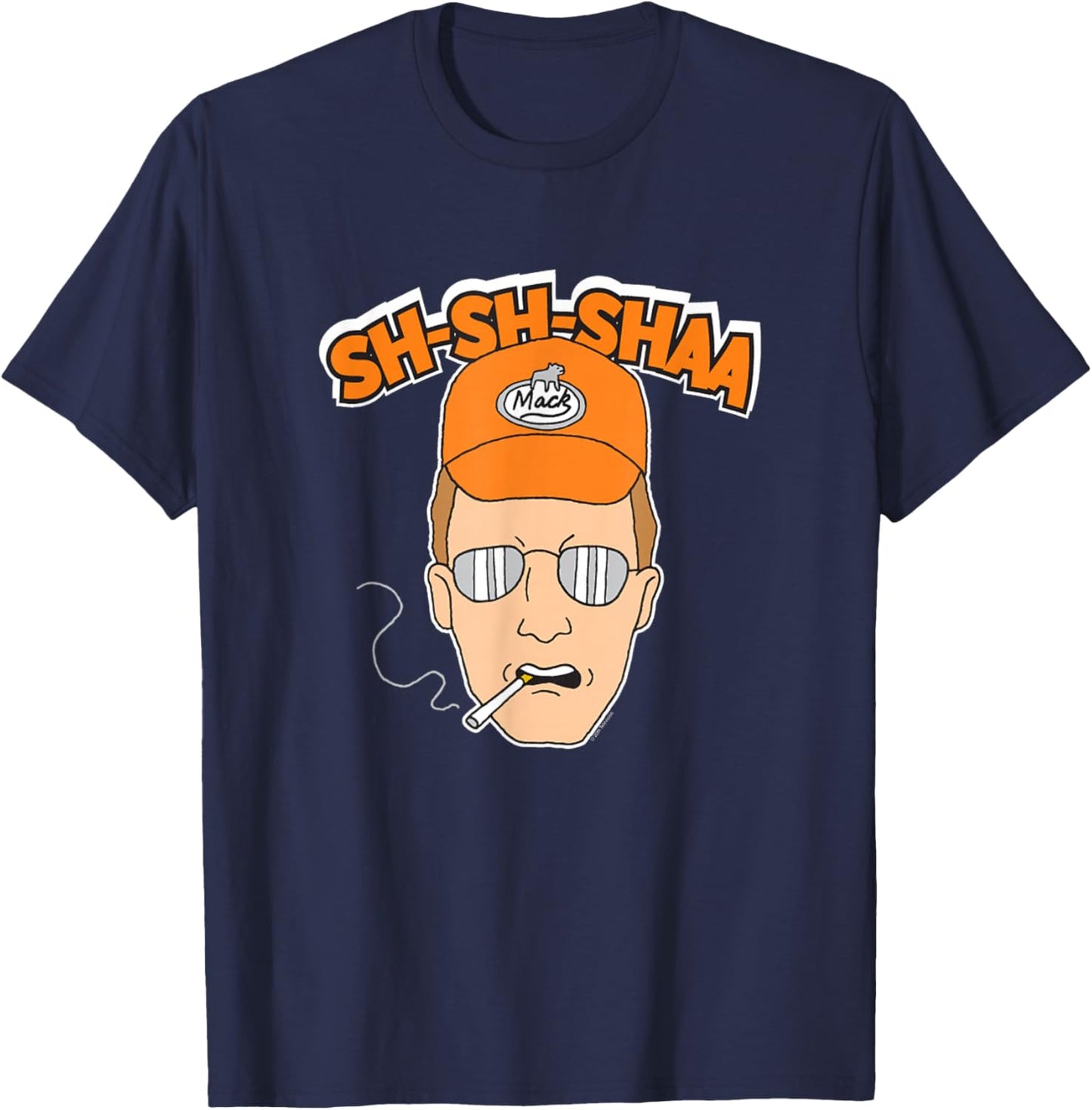King of The Hill Dale Gribble Sha Sha Shaa Cartoon T-Shirt - T-Shirt | Navy
