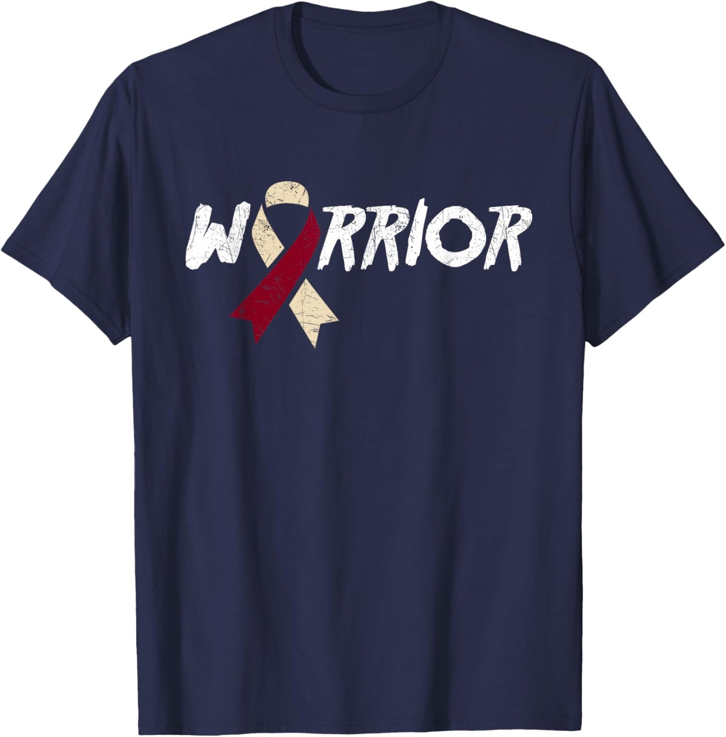 Throat Cancer Oral, Head & Neck Cancer Warrior Fighter T-Shirt - T-Shirt | Navy