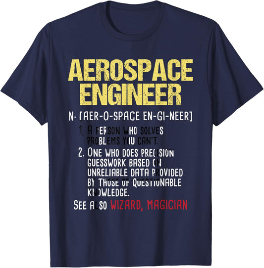 Aerospace Engineer - Aeronautical Engineering Aircrafts T-Shirt - T-Shirt | Navy