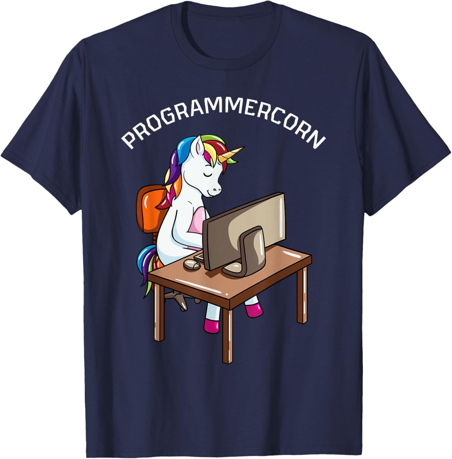 Programmercorn Unicorn Lover Programmer Web Developer T-Shirt - T-Shirt | Navy