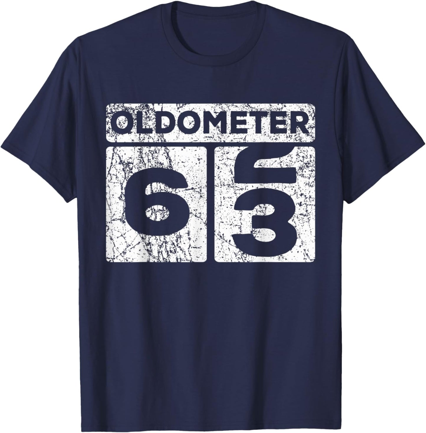Oldometer 62-63 Car Odometer Funny 63rd Birthday T-Shirt - T-Shirt | Navy