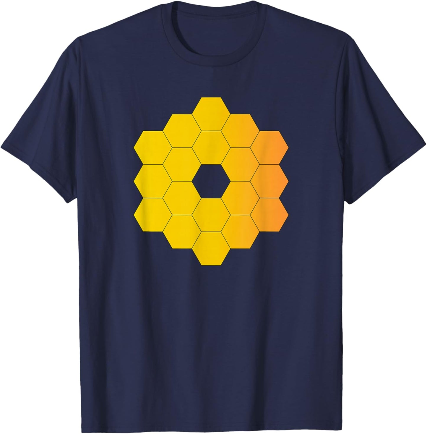 Webb Space Telescope Mirror Design Science Universe JWST T-Shirt - T-Shirt | Navy