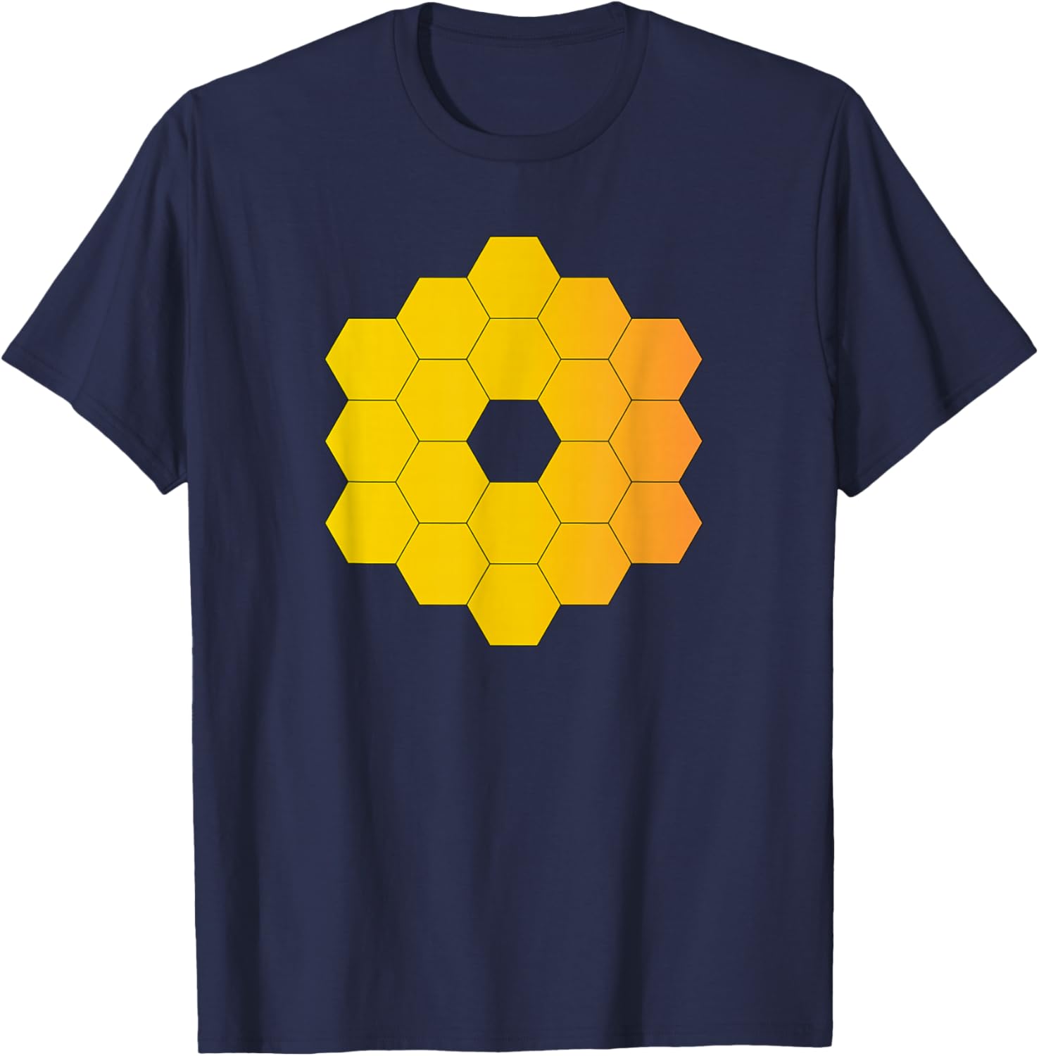 Webb Space Telescope Mirror Design Science Universe JWST T-Shirt - T-Shirt | Navy