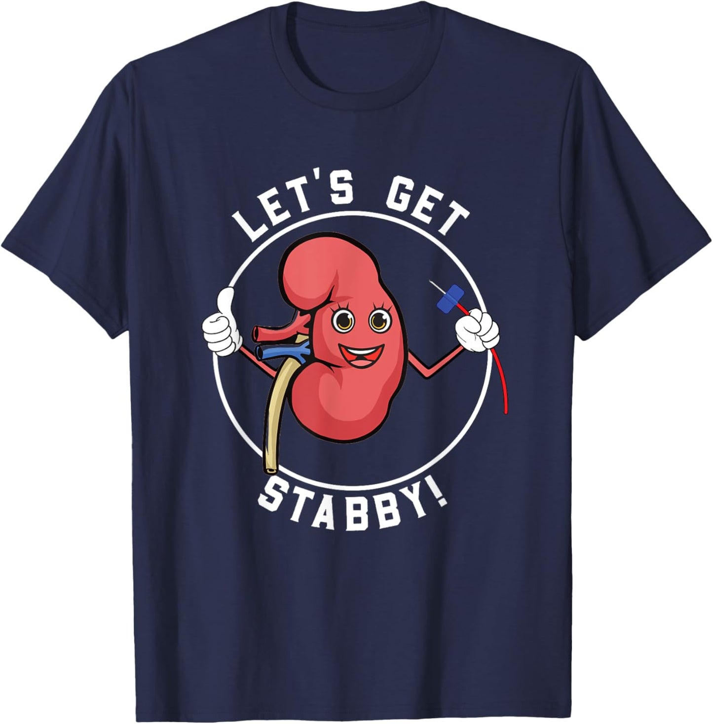 Dialysis Tech CCHT Kawaii Kidney T-Shirt - T-Shirt | Navy