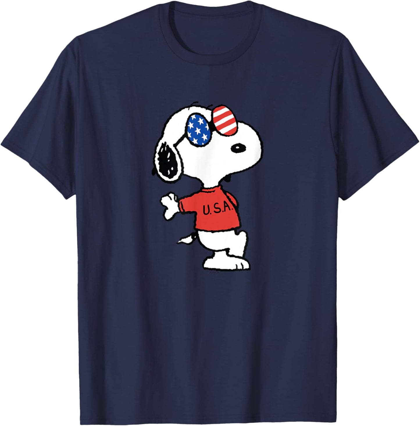 Peanuts - Americana Snoopy Joe Cool USA T-Shirt - T-Shirt | Navy