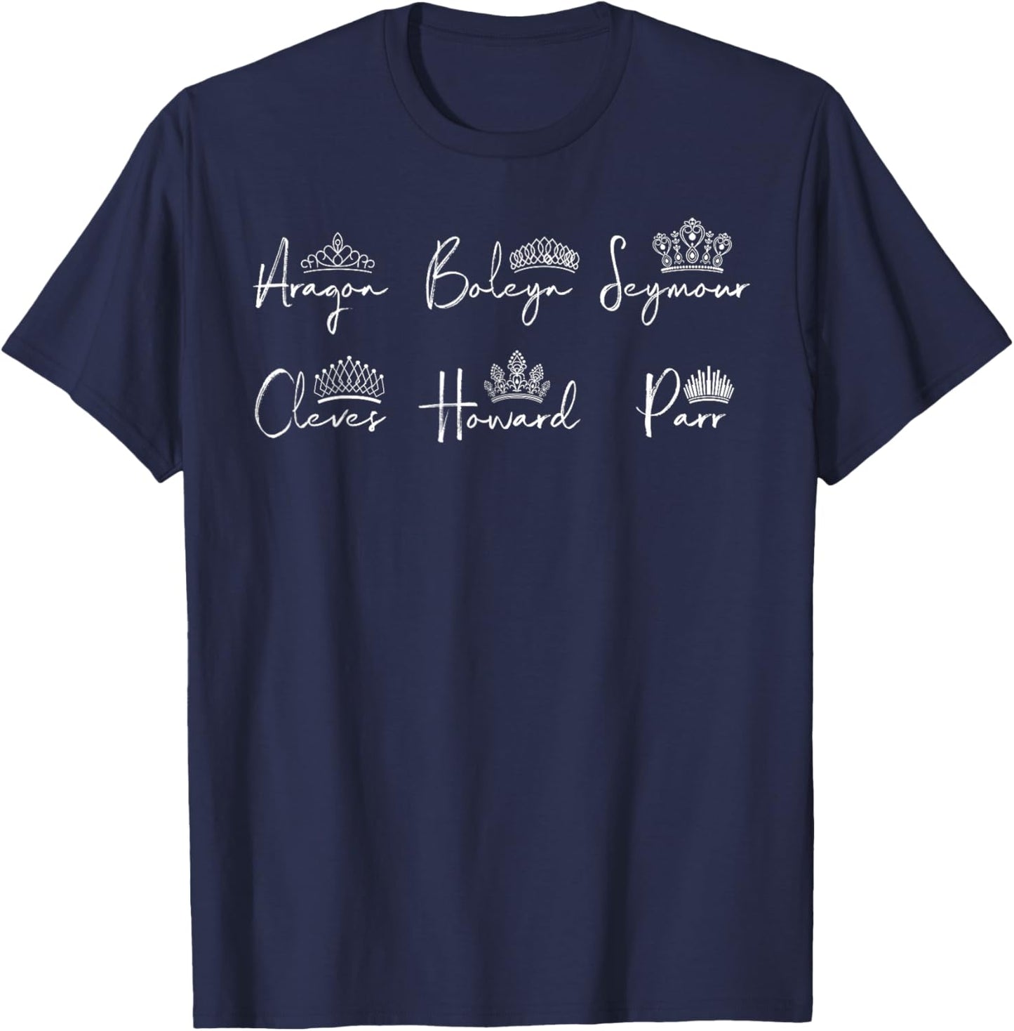 Six: The Musical Queens and Crowns T-Shirt - T-Shirt | Navy